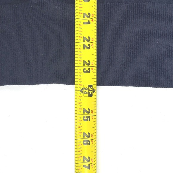 BODEN Navy Puff Sleeve Crewneck Sweater Women UK 12 US 8 Wool Cotton Blend - Picture 8 of 8